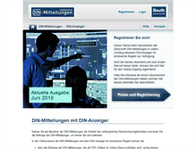 Tablet Screenshot of din-mitteilungen.de